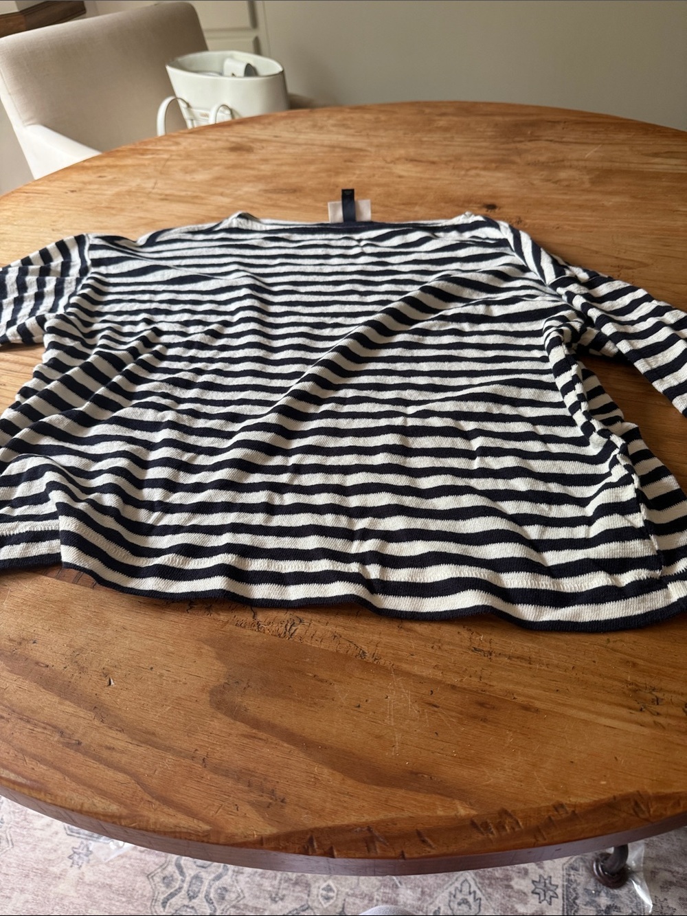 a new day Navy and White Striped Long Sleeve Top